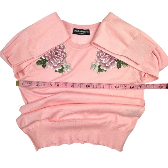Dolce & Gabbana Pink Floral Sweater - Picture 11 of 13